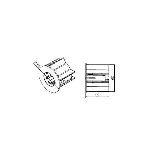 KIT CALOTTA PER RULLO TIPO ROLLEASE 2,5" PER MOTORI Ø 35/45 MM NICE 575.26300