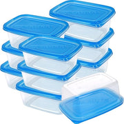 Contenitori di conservazione alimentare 12 pezzi - Contenitori a tenuta di aria - Resistenti a magnetron, congelatore e lavastoviglie - Scatola di plastica rettangolare - Materiale di alta qualità - In lego - Scatole di conservazione
