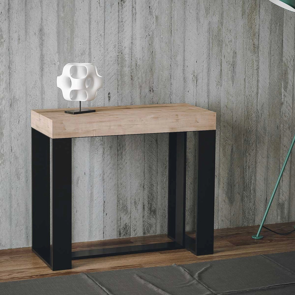 Consolle Allungabile in Legno e Ferro H77x40x90/300cm Futura Rovere Classica