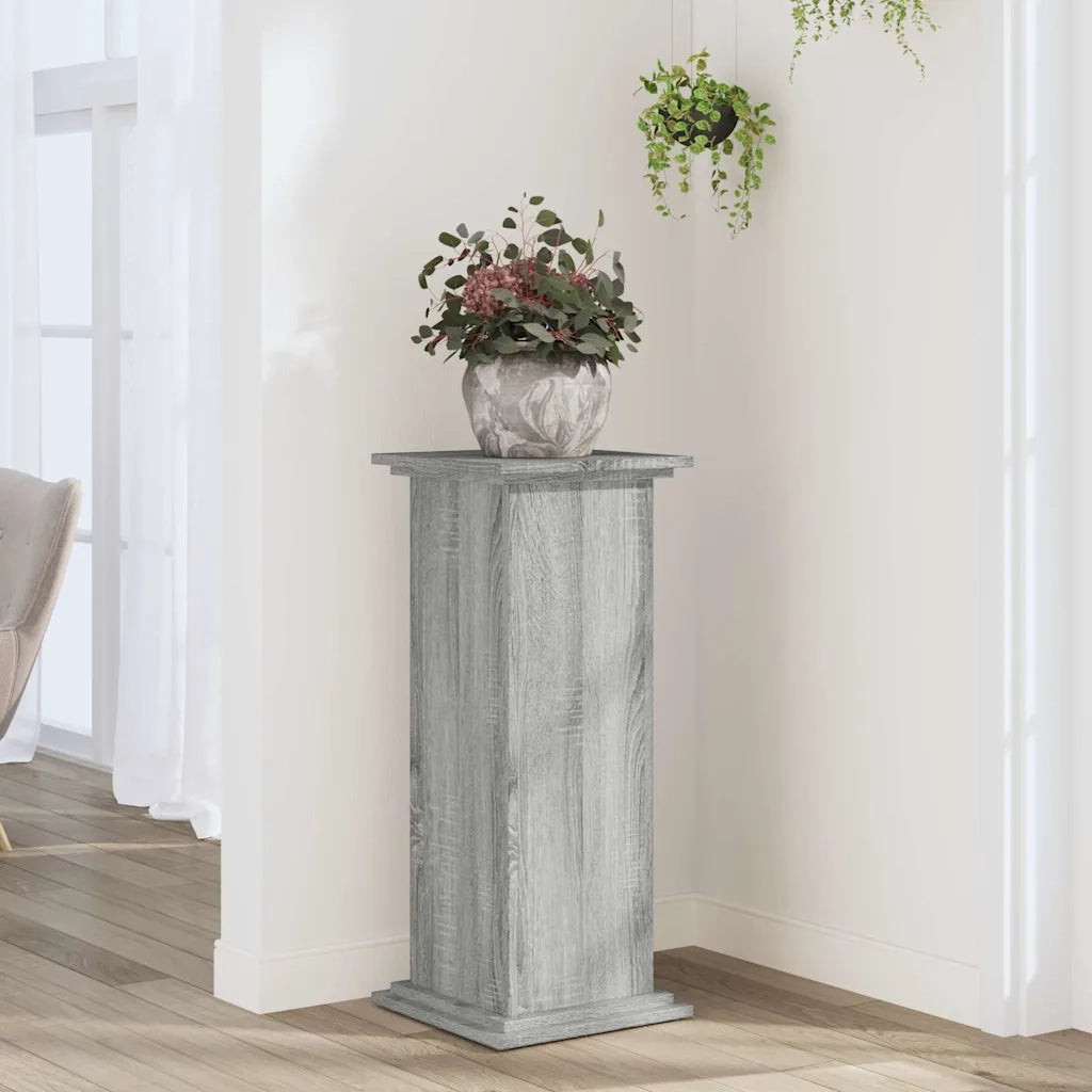 Supporto per piante | Sostegno per piante Grigio Sonoma 33x33x80 cm Legno Multistrato