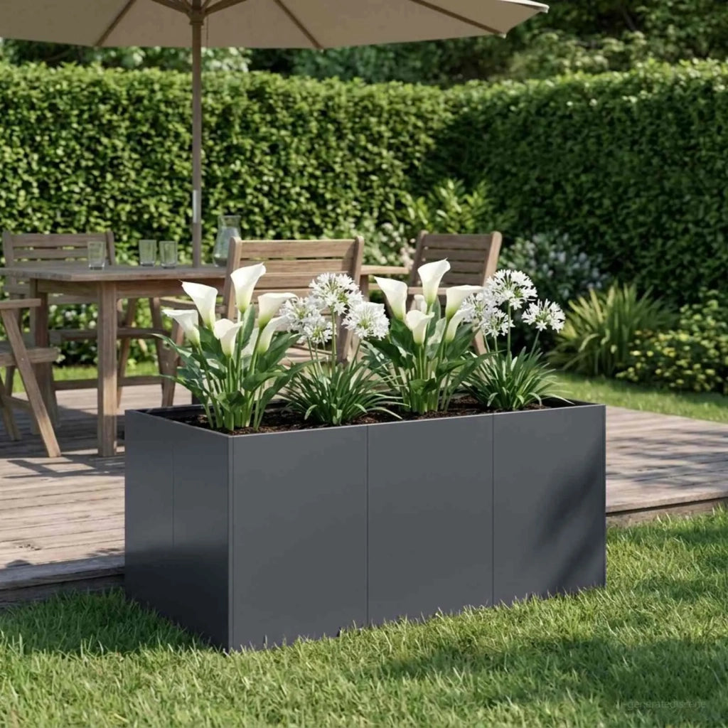 Vaso da giardino Antracite 120 x 80 x 60 cm 8005927