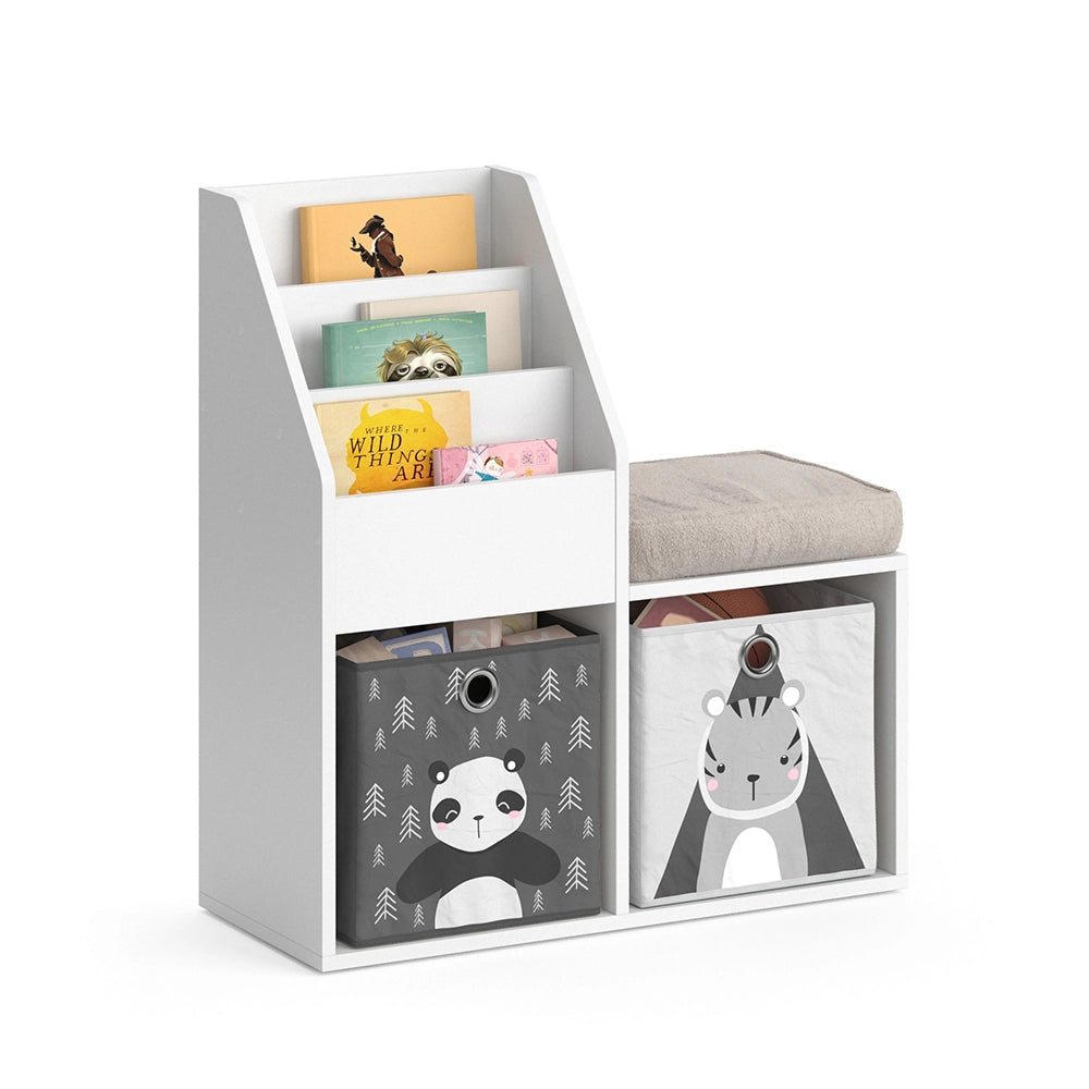 Vicco Libreria bambini Bianco 30.9 x 79 cm Mini, con 2 scatole pieghevoli opt.5