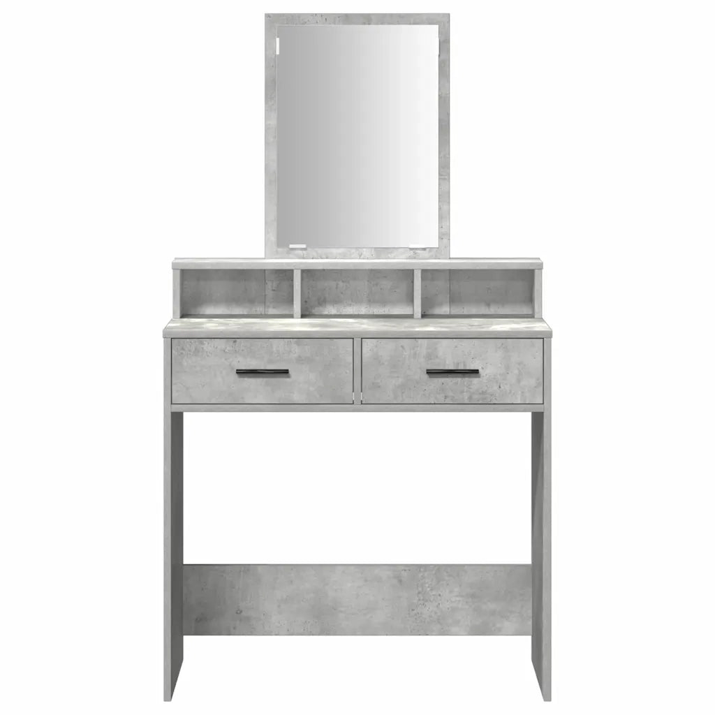 Toeletta | Tavolo da Trucco con cassetto Grigio cemento 79 x 41 x 140 cm