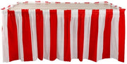 Tavolo da Festa Impermeabile - Decorazione per Feste - Tema Circo - Decorazione per Carnevale - 73 x 426 cm - Rosso/Bianco - Decorazione da Tavolo