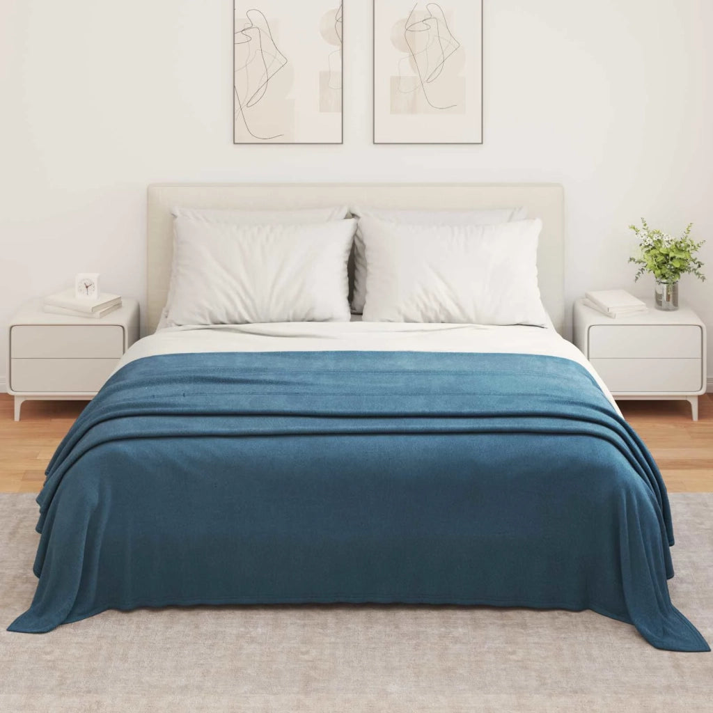 Coperte da Pile 6 pz Blu navy 350 x 270 cm Panno