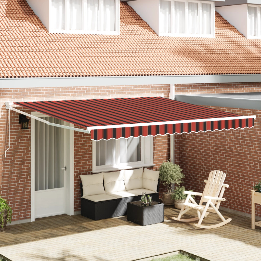 vidaXL Tenda Retrattile giallo e arancione 400 × 350 cm Poliestere