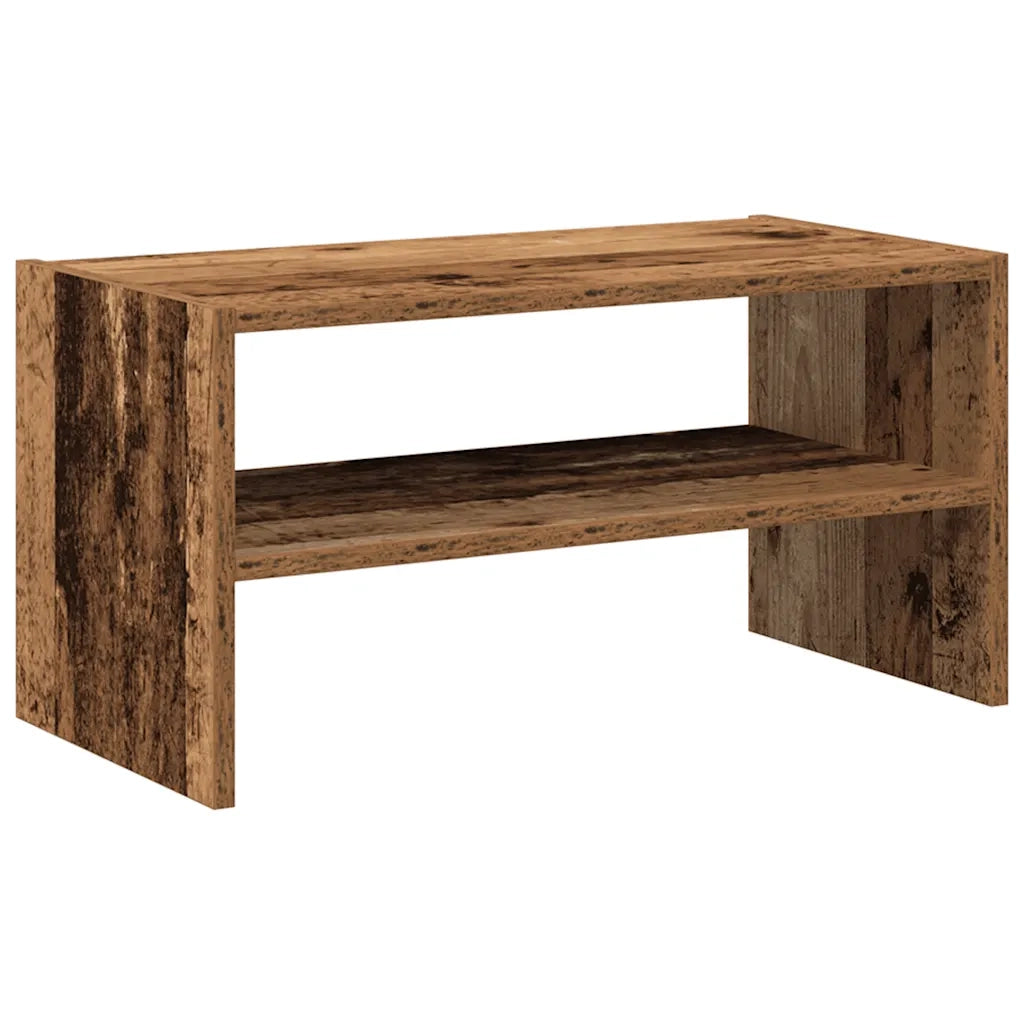 Scarpiera Impilabile-Scaffale per scarpe Legno Antico 60x30x30,5 cm