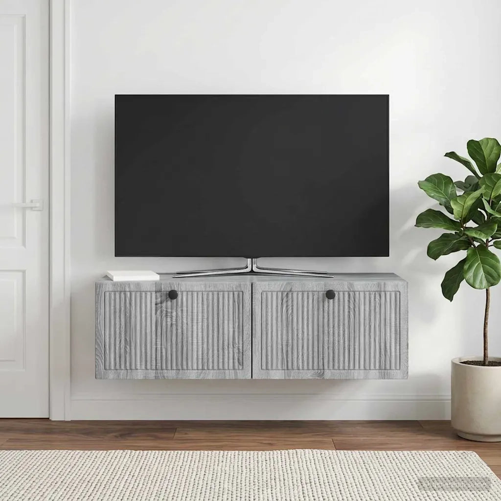 Mobile Porta TV da Muro Grigio Sonoma 98 x 31 x 30 cm 898051