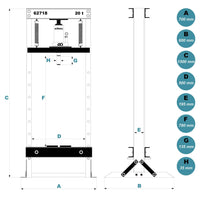 Pressa idraulica da officina 20t Black Edition Pressa a telaio per cuscinetti