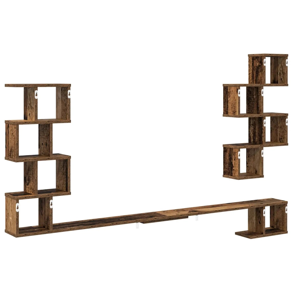 Mensola per TV da muro Legno antico 160 x 15 x 94 cm 8012314