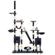 Tiragraffi albero per gatti cuccia per gatti giocattolo peluche sisal 230-250 cm blu 3702049