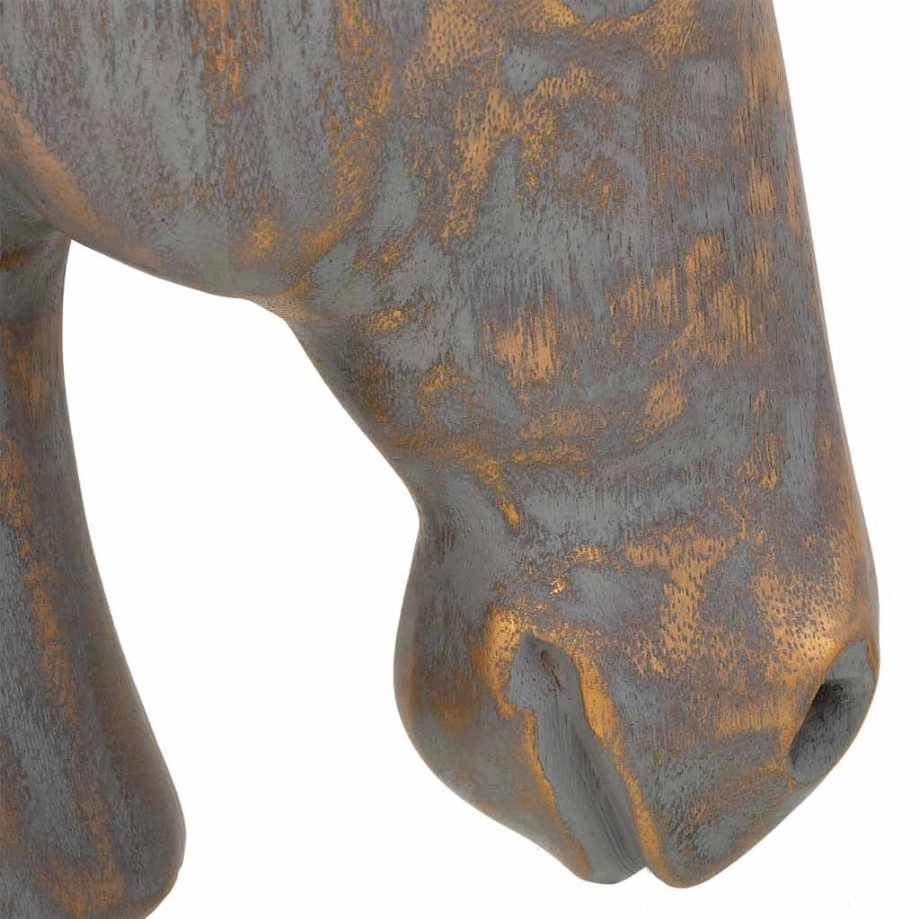 Figura decorativa in poliresina grigia 31x15x31h