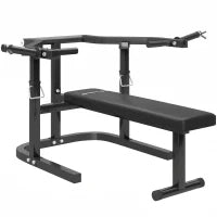 Macchina Pettorali ad Altezza Regolabile in Acciaio, 150x150x60-85 cm, Nero