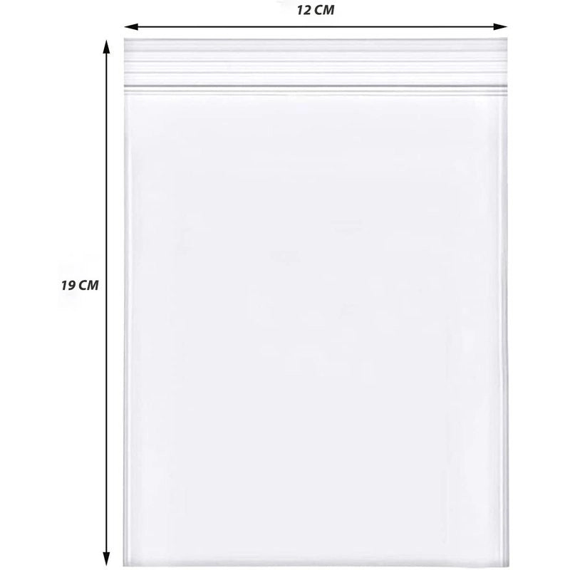 1000 Pezzi Buste Zip Trasparenti 12x19 cm Spessore 30 Micron Richiudibili