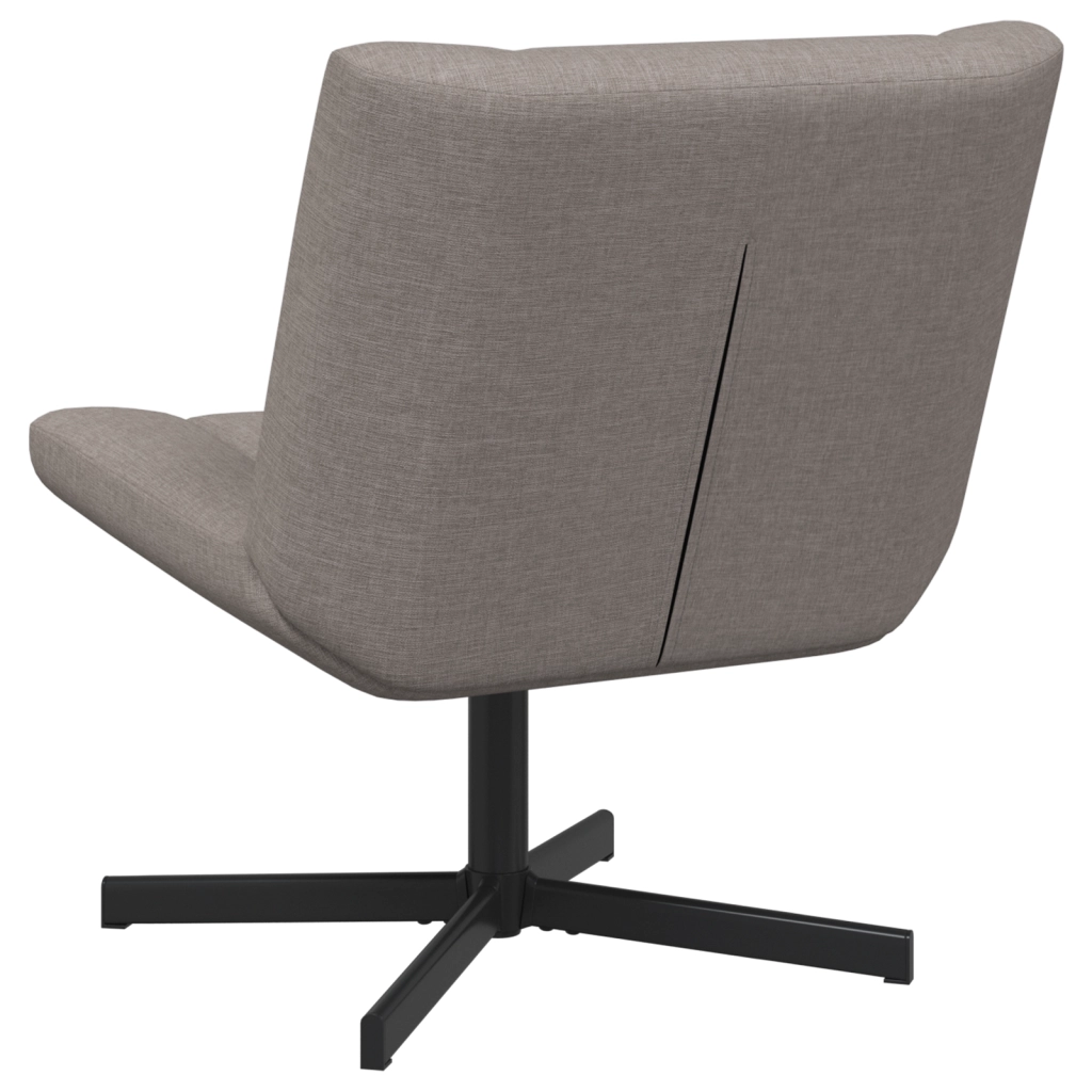 Sedia d'Accent Tortora Tessuto, Base in Metallo Standard