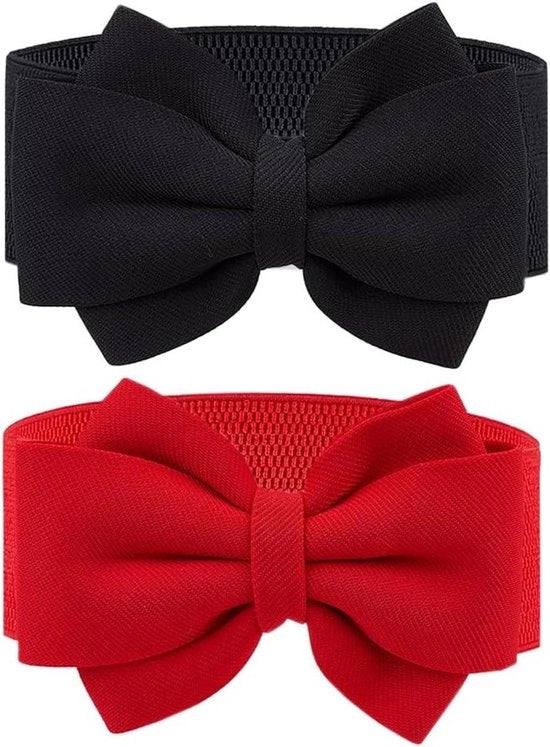 Raccordo Elastico a Coda di Cavallo Nero Rosso Vintage per Abbigliamento da Sposa Trenchcoat