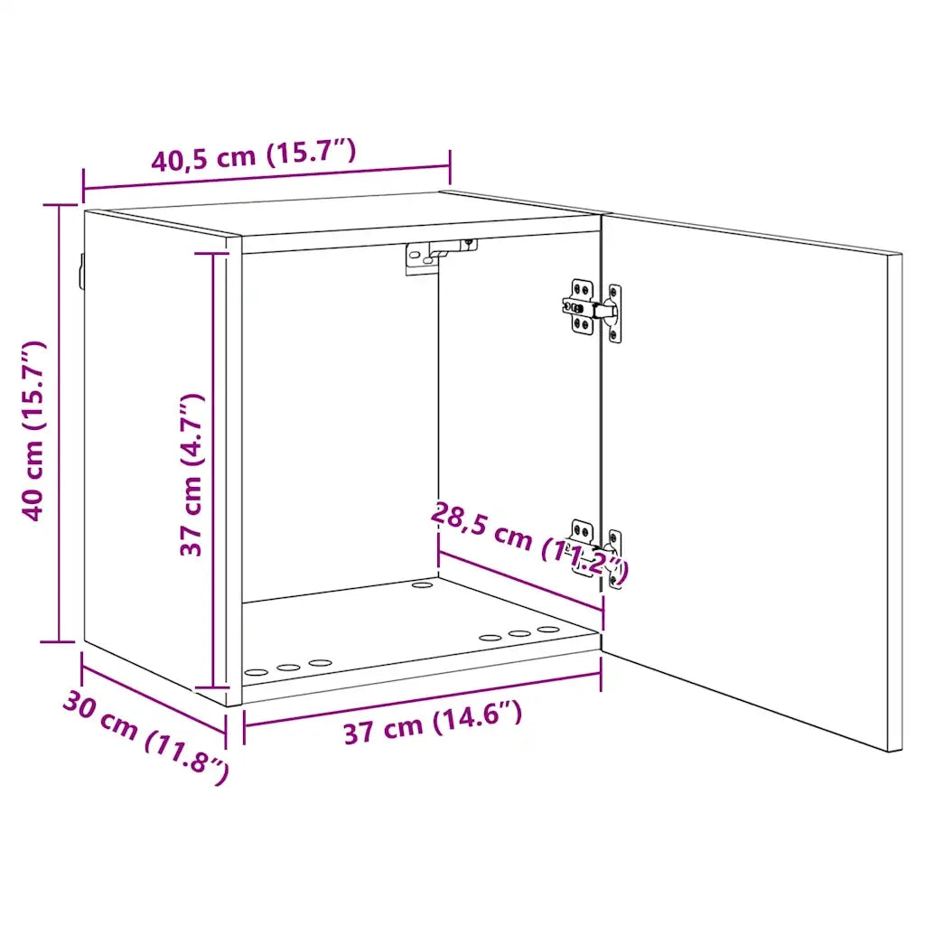 Unit¨¤ per TV a Muro 4 pz | Armadietto TV | Mobile Porta TV Rovere Nero Legno multistrato