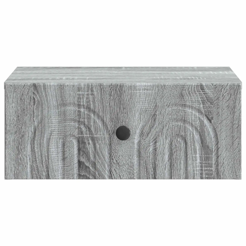 Comodino | Armadio da Notte | Mobiletto da notte a muro Grigio Sonoma 49 x 34,5 x 20 cm