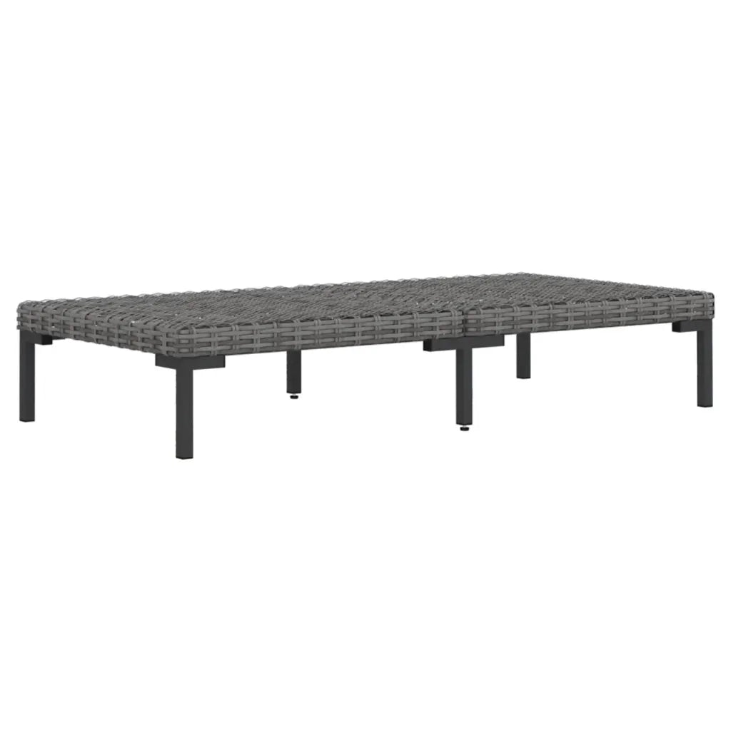 Set Divani Giardino 9 pz con Cuscini in Polyrattan Grigio Scuro cod mxl 34825