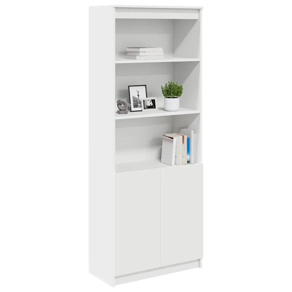 Credenza Bianca 70x35x180 cm in Legno Multistrato 3328471