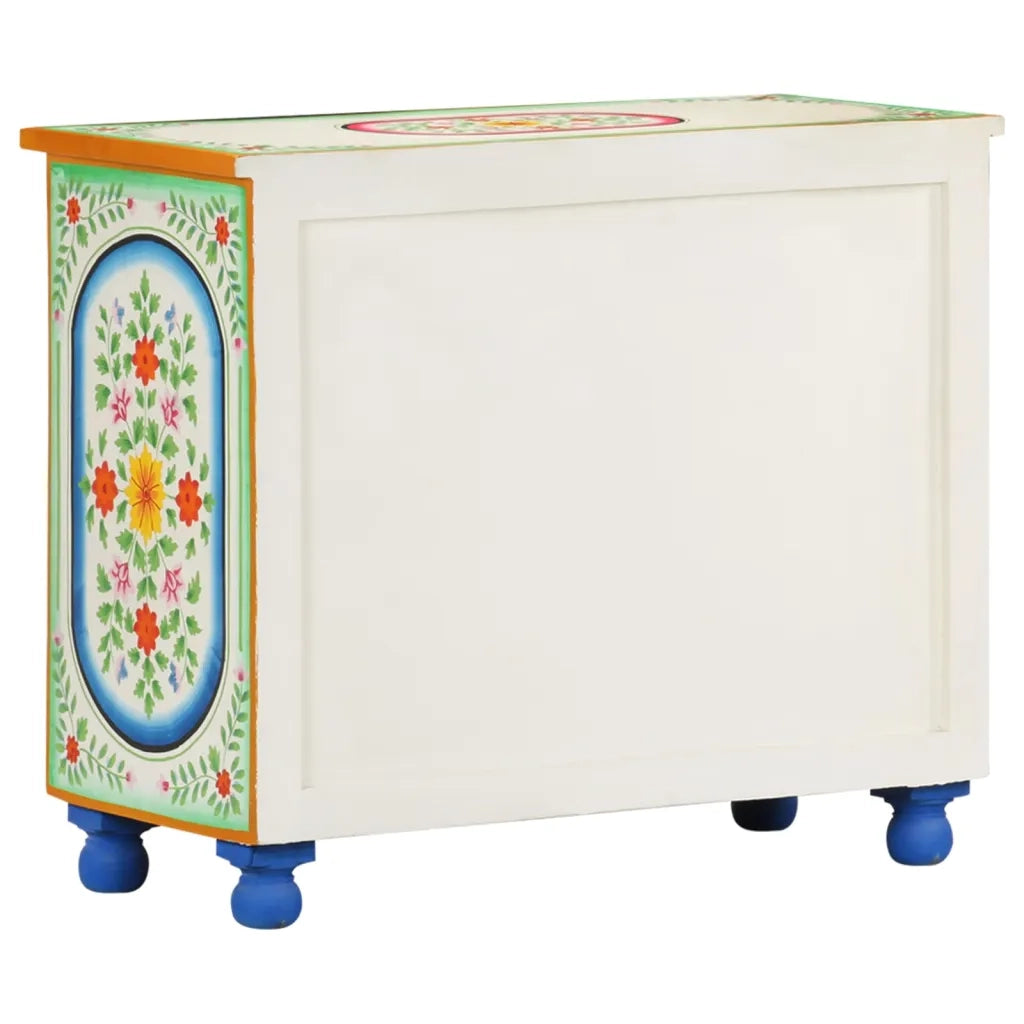Credenza Dipinta a Mano 70x35x60 cm in Legno di Mango cod mxl 54783