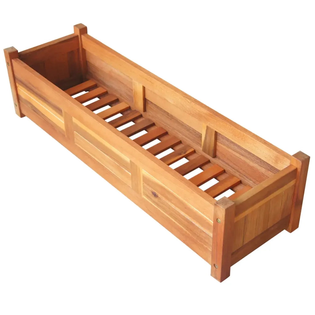 Letti Rialzati da Giardino 2 pz in Legno di Acacia 100x30x25 cm cod mxl 48918
