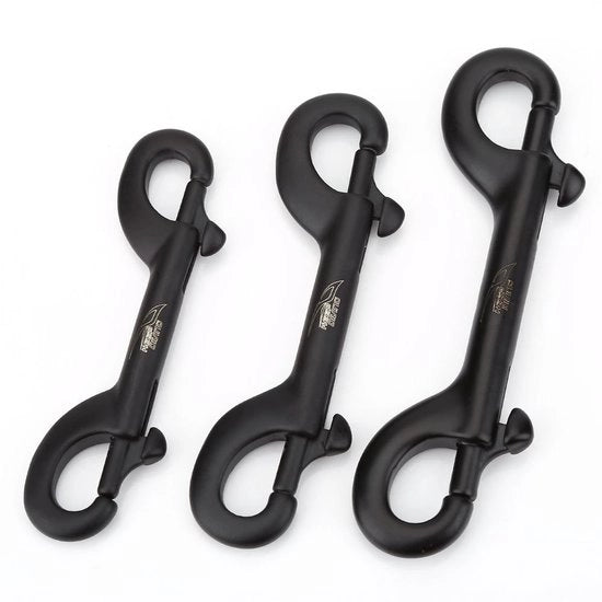 Clip Hook per Subacquea - Rvs - Diametri 90mm, 100mm, 115mm - Materiale Resistenti - Ideale per Attività Subacquee - Nero