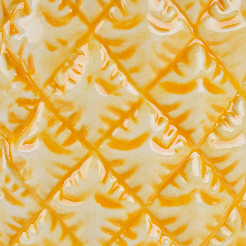 Set di 4 Accessori Bagno in Ceramica giallo e verde a forma di ananas dispenser sapone porta sapone Portaspazzolino recipiente