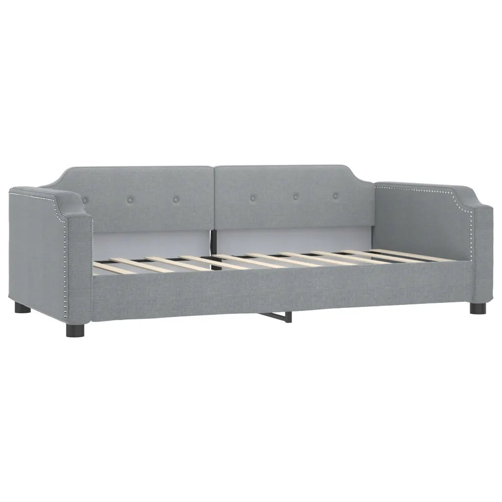 Divano Letto Estraibile Cassetti-Sofa Letto-Daybed Grigio Chiaro 90x200cm Tessuto 844715