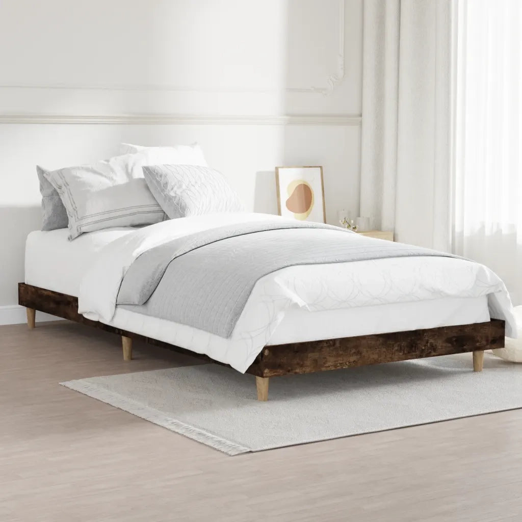 Giroletto senza Materasso Rovere Fumo 90x190 cm in Truciolato 832098
