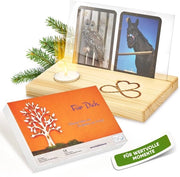 Supporto per carte in legno | Supporto per foto, supporto per tarocchi [MANUALMENTE FABBRICATO] Confezione da regalo & Candelabro
