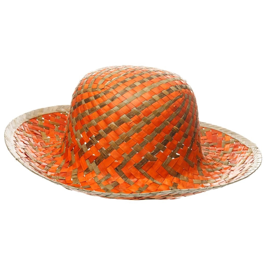 Cappello in paglia arancione 58x9