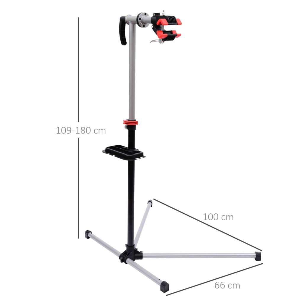 Cavalletto per Bicicletta Aggiustabile Girevole ¨C zephmum ¨C Nero 100x66x180 cm