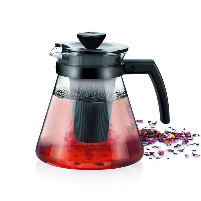 Tescoma Teo Teiera singola 1250 ml Nero, Trasparente
