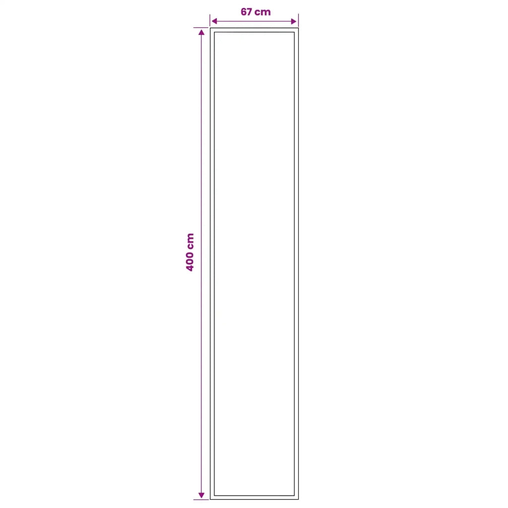 Tappeto Runner FLORNES Tessuto Ocra 67 x 400 cm PP 7 mm 42057343