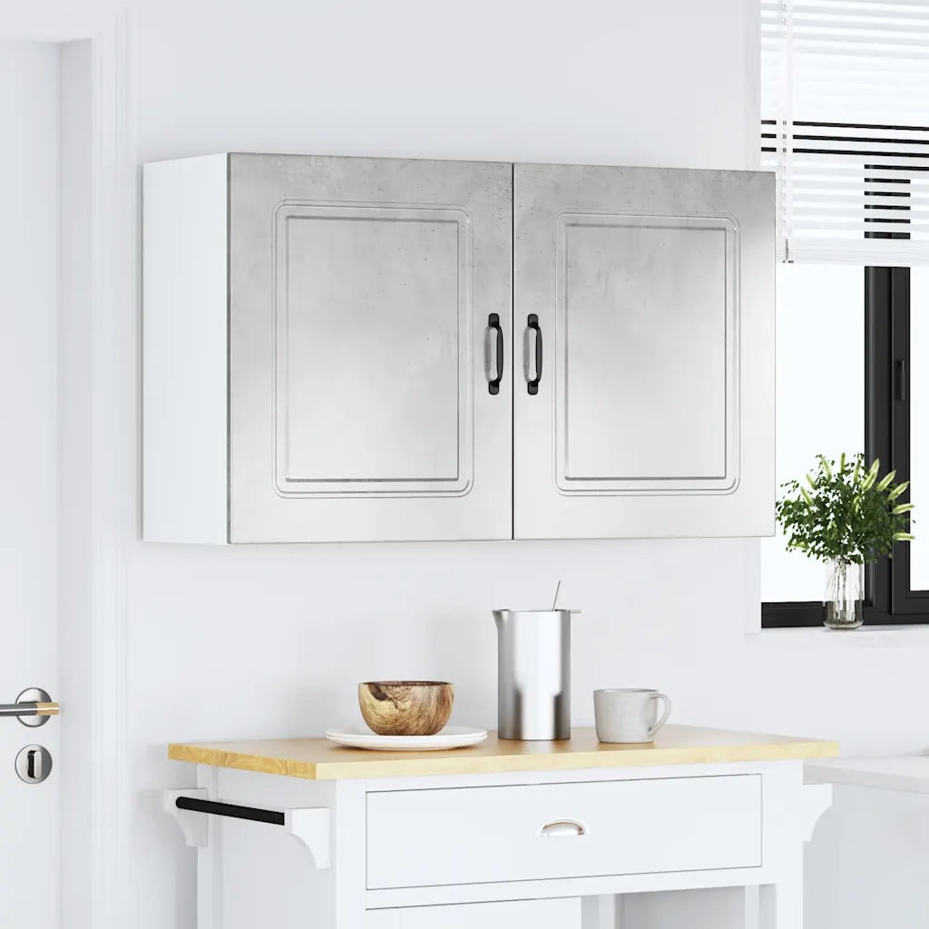 Pensili da cucina 2 pz Kalmar in Legno Multistrato Grigio cemento 853566