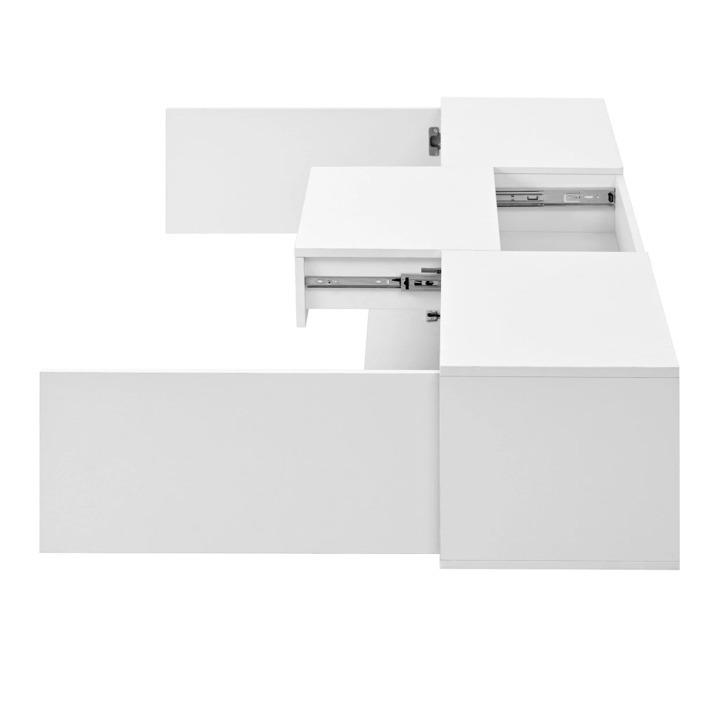 Mobile TV moderno 180x34x30 cm, design unico con supporto per proiettore