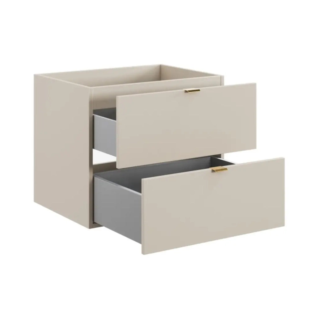 Set da bagno BELLA: mobile sottolavabo 60cm + lavabo incassato bianco rettangolare