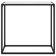 Tavolo Consolle Bianco 80x35x75 cm in Vetro Temperato 322809