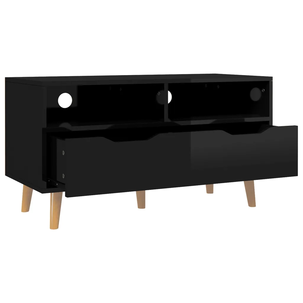Mobile TV Nero Lucido 90x40x48,5 cm in Truciolato cod mxl 33925