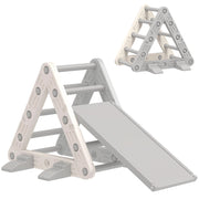 Scaletta a Triangolo con Scivolo per Bambini 18-48 Mesi ¨C zephmum ¨C 130x80x69 Grigio e Bianco