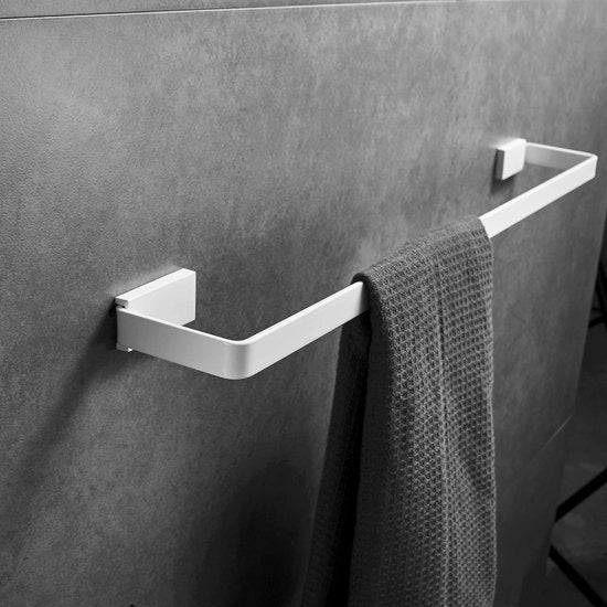 Supporto asciugamano 60 cm bianco asciugamani bagno e cucina fissaggio a parete