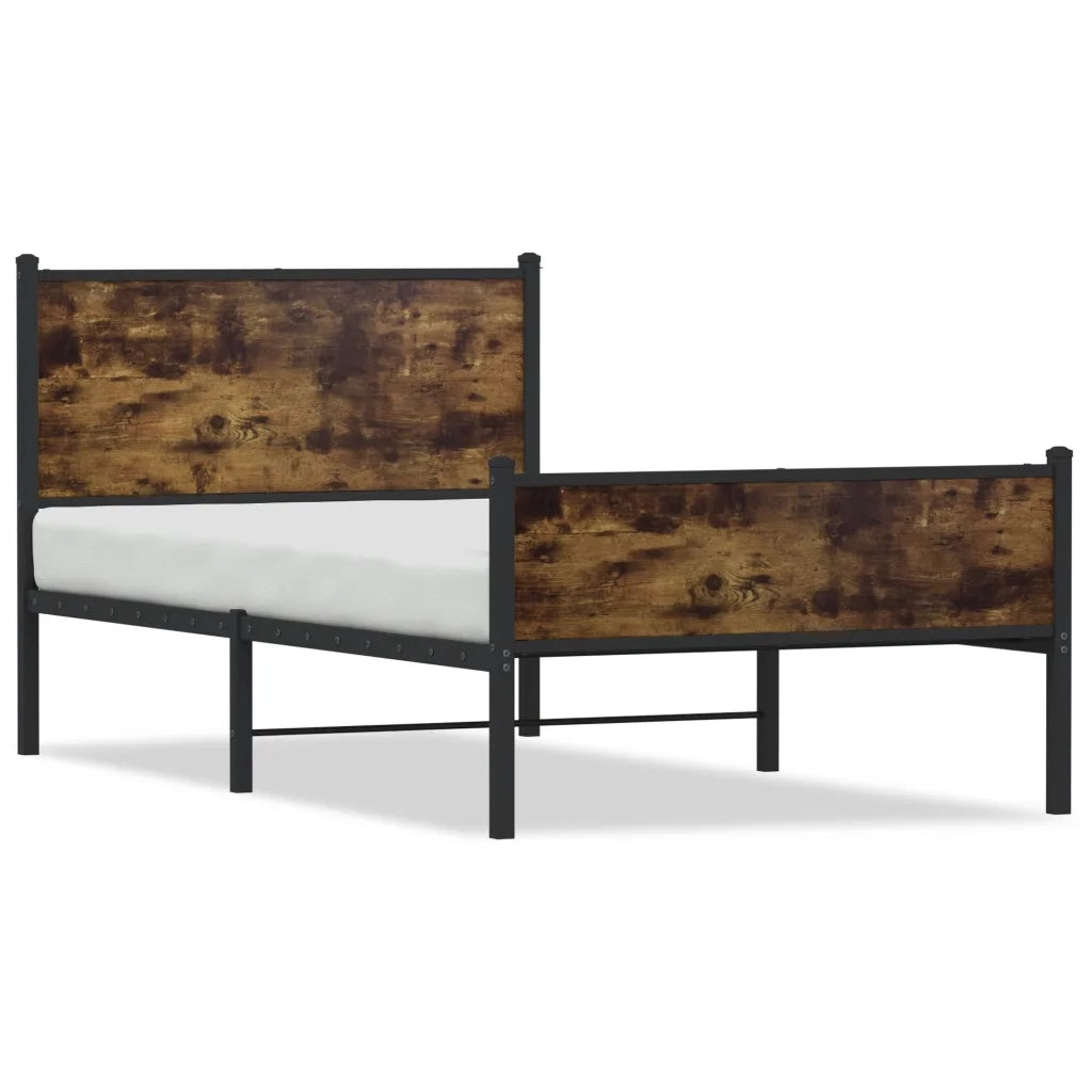 Giroletto senza Materaso in Metallo Rovere Fumo 100x190 cm 4007844