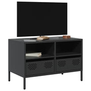 Mobile TV Nero 68x39x43,5cm in Acciaio Laminato a Freddo 851316