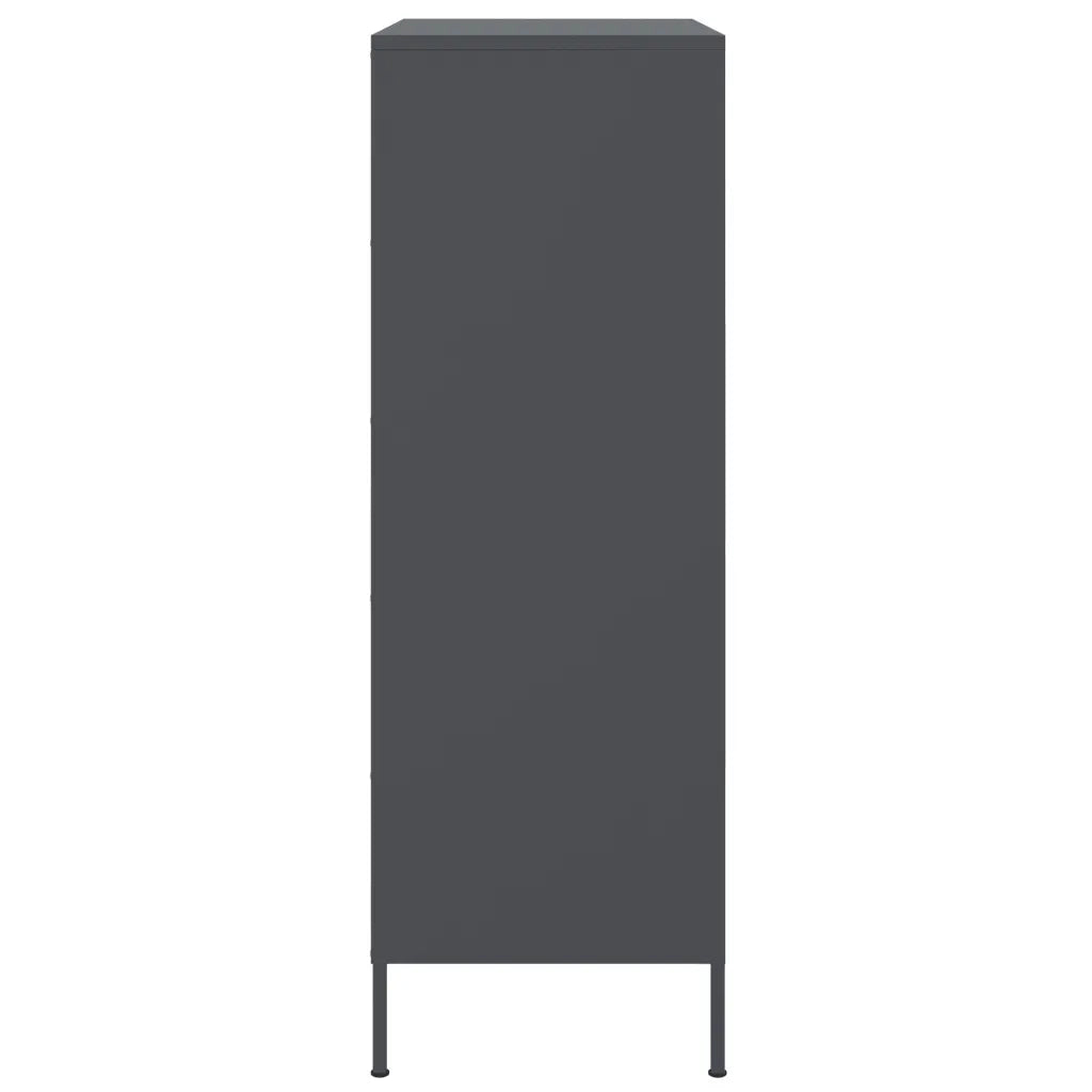 Credenza | Madia | Buffet da pranzo | Armadio da pranzo Antracite 68x39x113 cm in Acciaio