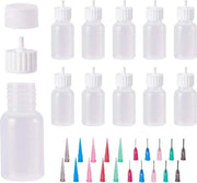Kit di applicazione di colla multifunzionale con contenitore in plastica - pacchetto da 10 - flaconcini per liquido - punte per ago - bocchette - kit per quilling in carta