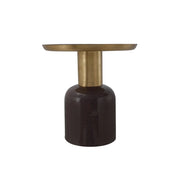 Tavolino Art Deco 825 in metallo lilla scuro e oro