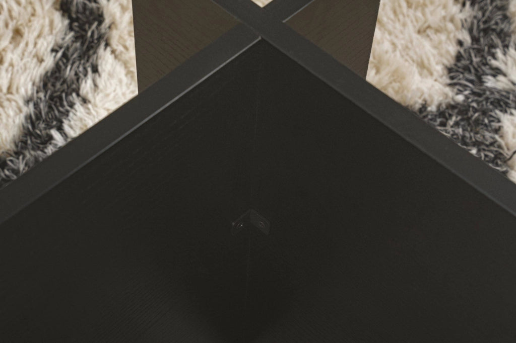 Azriel, Tavolino da Salotto Portariviste, 105x65x40h cm Nero