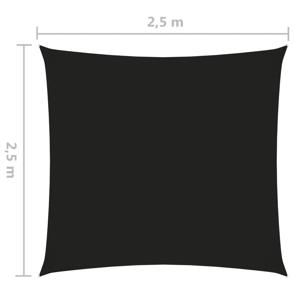 Vela ombreggiante/ombrellone quadrato in tessuto Oxford 2,5 x 2,5 m nero 02_0009461