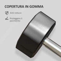 Set 2 Manubri a 12 Lati da 15 kg in Metallo e Gomma con Impugnatura Antiscivolo, 26x15.5x15.5 cm, Nero